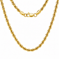 Diamond Cut Rope Chain 1.7mm 18k
