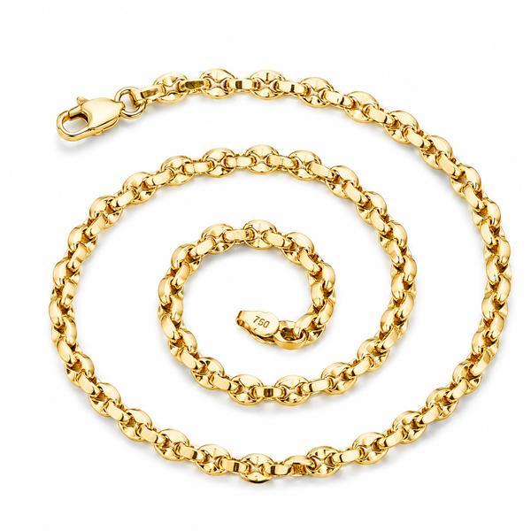Luxury Italian 750 14k Gold-Plated Necklace