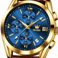 OLEVS Large Dial Brown watch