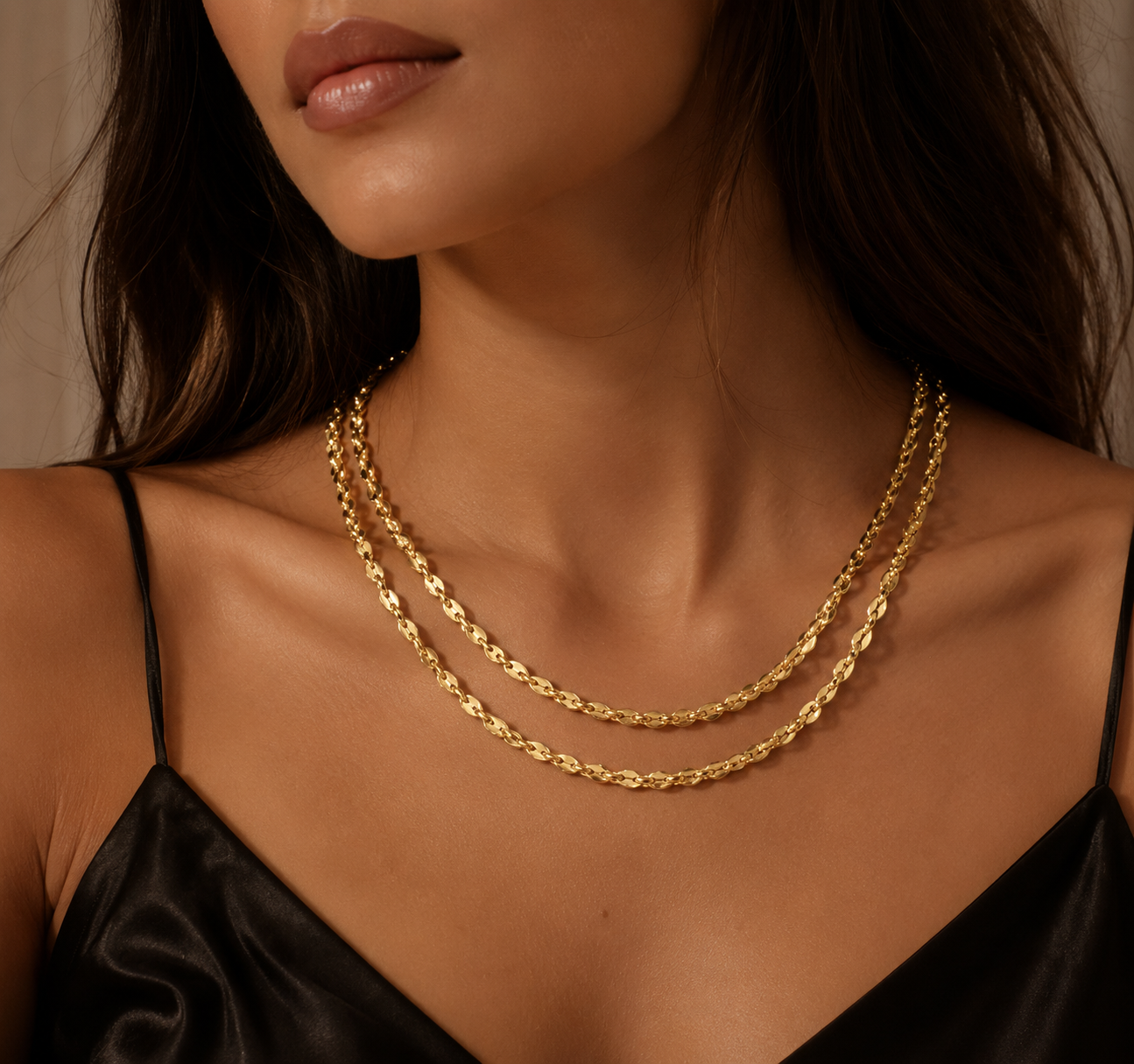 Luxury Italian 750 14k Gold-Plated Necklace