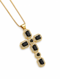 Cross Pendant Necklace Copper 18K Gold Plated