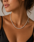 Silver Tennis Necklace 4mm