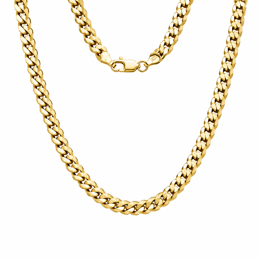 Diamond Cut Cuban Chain 5mm 18k