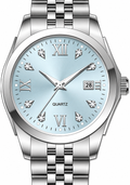 Womens Watch Stainless Steel Quartz  Waterproof  (Blue)