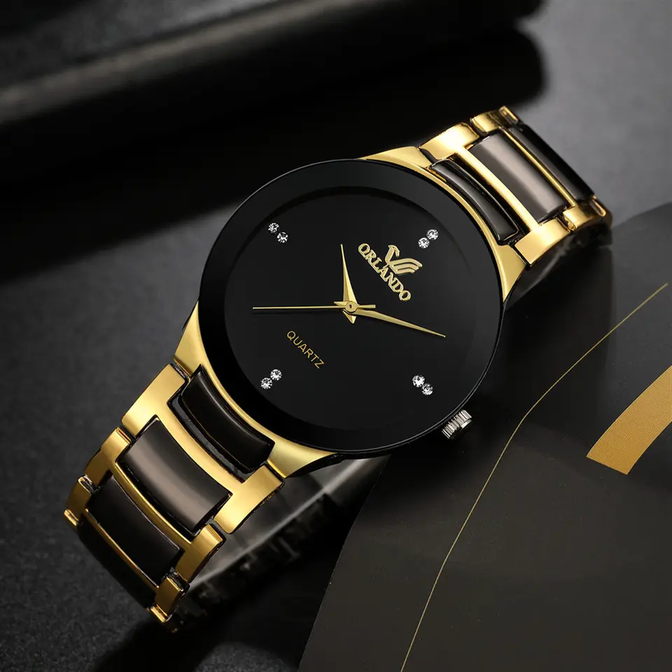 Men's Simple Quartz Watch With Nail Scale