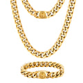 12mm Cuban Link Curb Chain for Men 18K Gold Filled