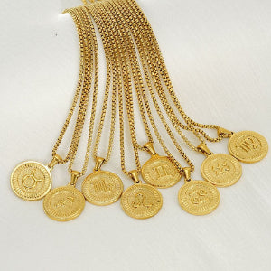 Zodiac Necklace 18K Gold Plated