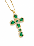 Cross Pendant Necklace Copper 18K Gold Plated
