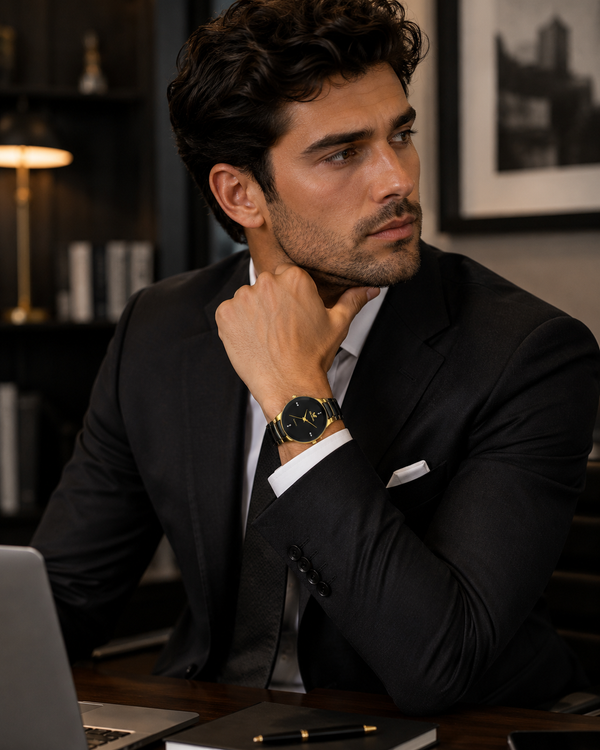 Men's Simple Quartz Watch With Nail Scale