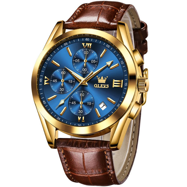 OLEVS Large Dial Brown watch
