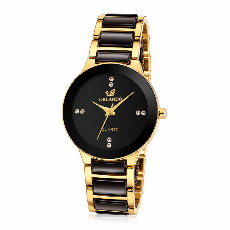 Women's Simple Quartz Watch With Nail Scale