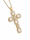 Cross Pendant Necklace Copper 18K Gold Plated