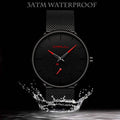 Men's Ultra-Thin Minimalist Waterproof Wrist Watch