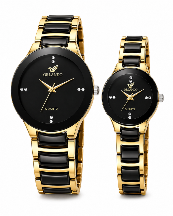 Couples's Quartz Watch With Nail Scale