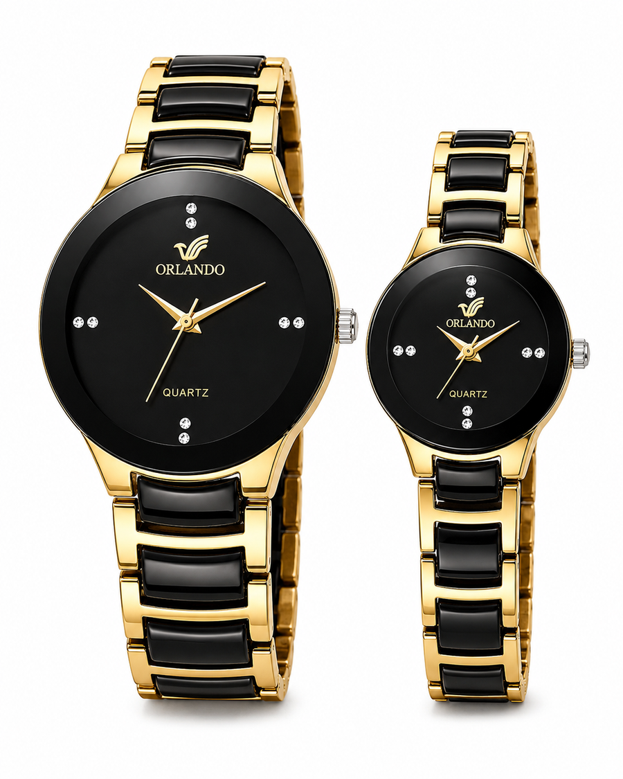 Couples's Quartz Watch With Nail Scale